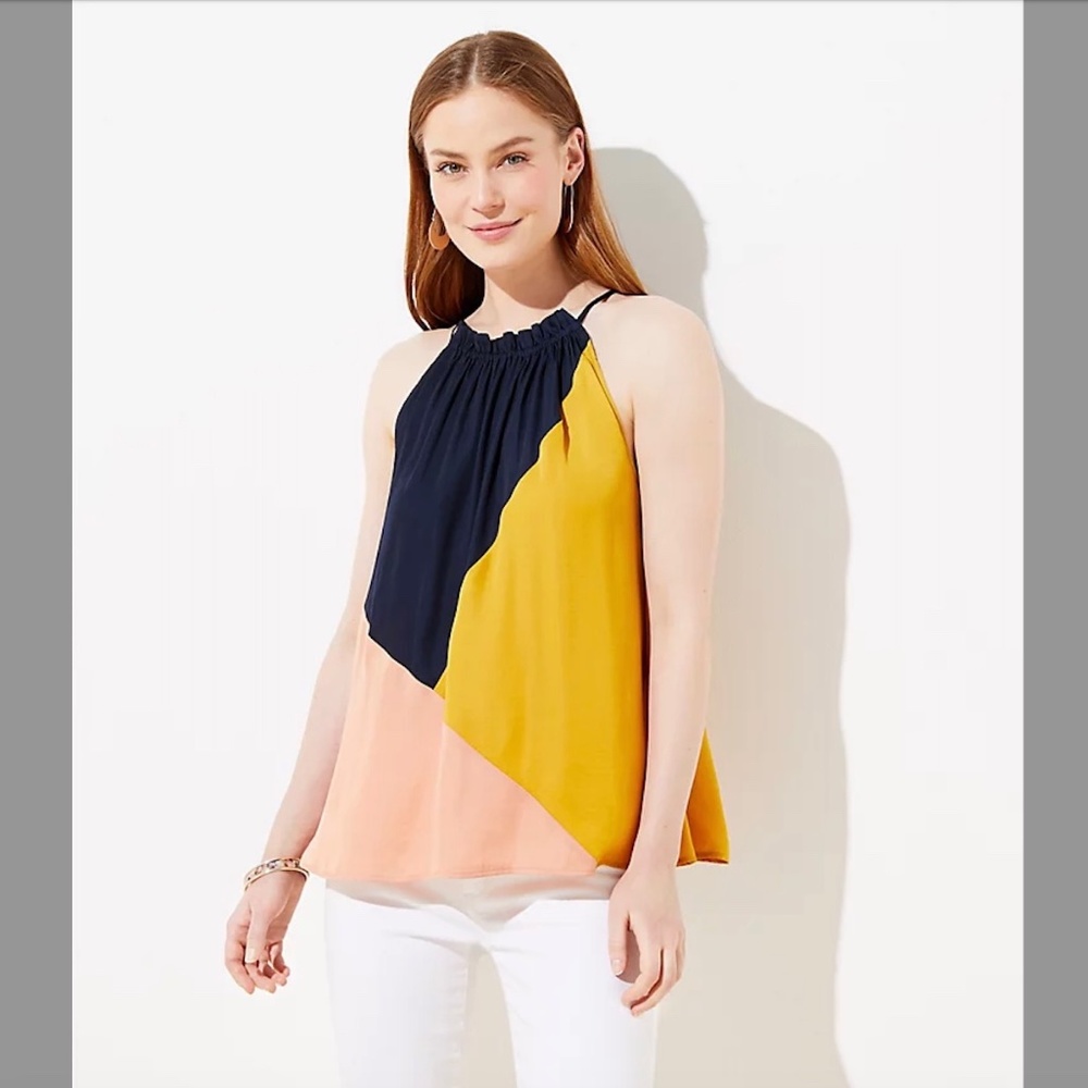Loft Colorblock Halter Top
